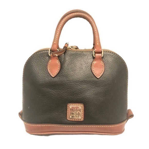 DOONEY and bourke mini black leather dome tote bag